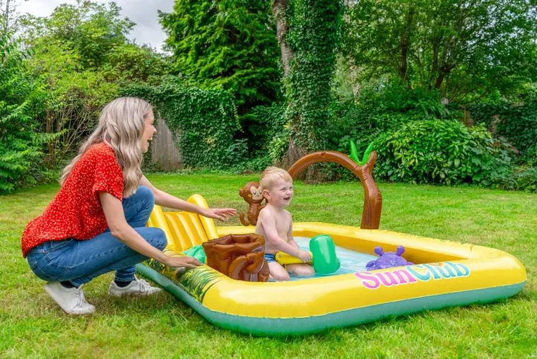 Sun Club, plac zabaw, basen dmuchany, zwierzątka, 214-167 cm