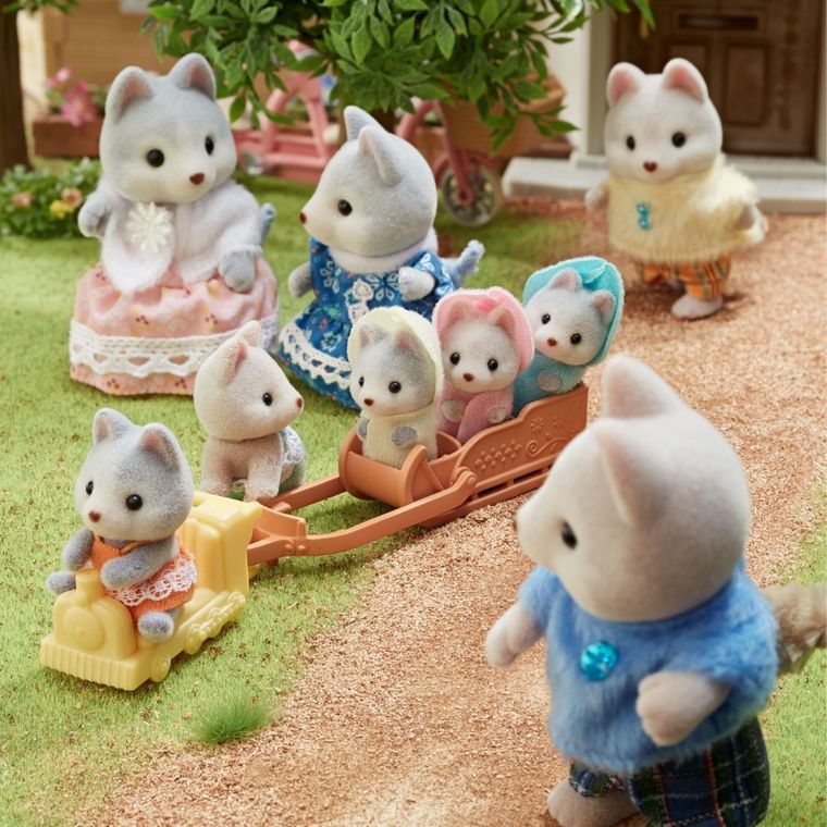Sylvanian Families, Bliźniaki piesków Husky, zestaw figurek, 5638