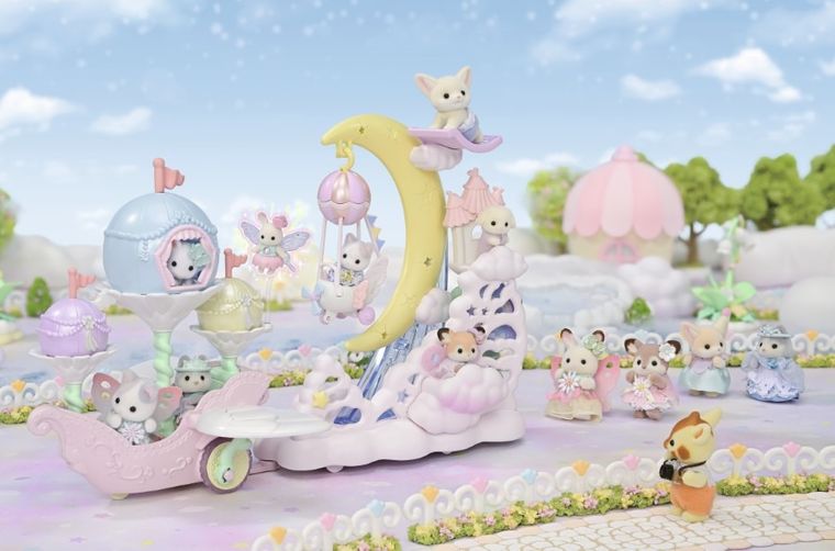 Sylvanian Families, Latający pojazd kwiatowych wróżek, zestaw z figurką, 5827