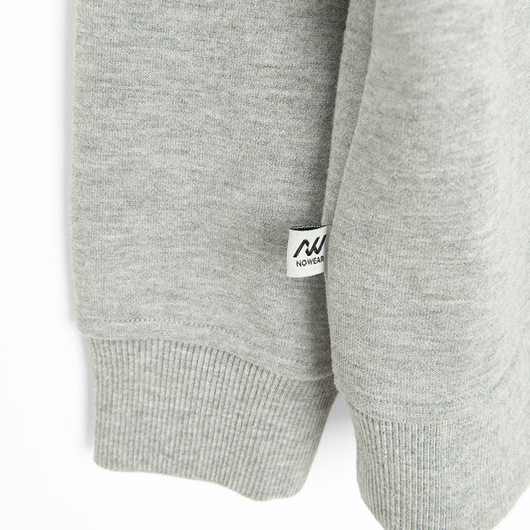 Szara bluza unisex oversize z kapturem NOWEAR