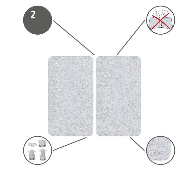 Szklane płyty ochronne na kuchenkę, 2 szt.