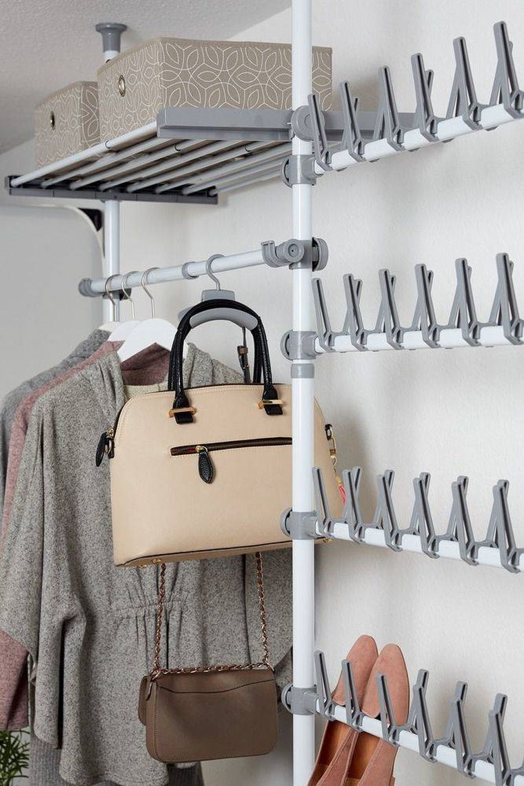 Szyna do garderoby, drążek do ubrań, Herkules 2 szt., 75-120 cm