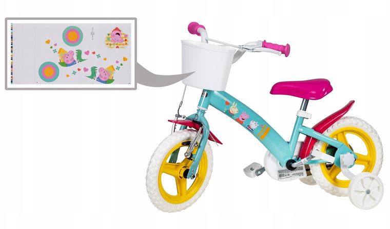 Toimsa, Świnka Peppa, rower, zielony, 12"