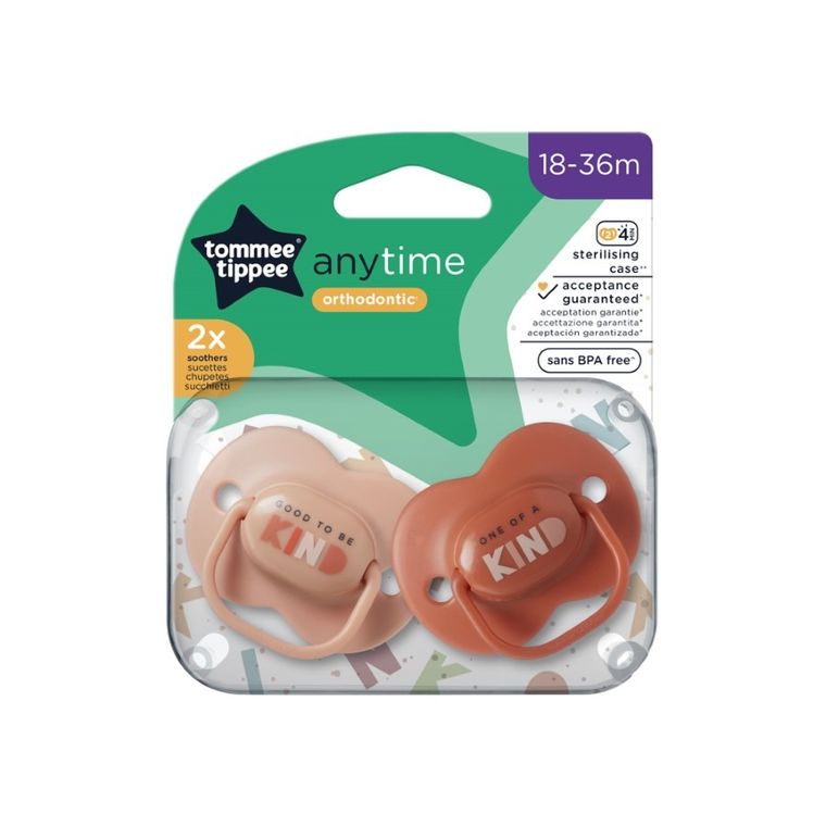 Tommee Tippee, Anytime, smoczek uspokajający, 18-36 m, 2 szt.