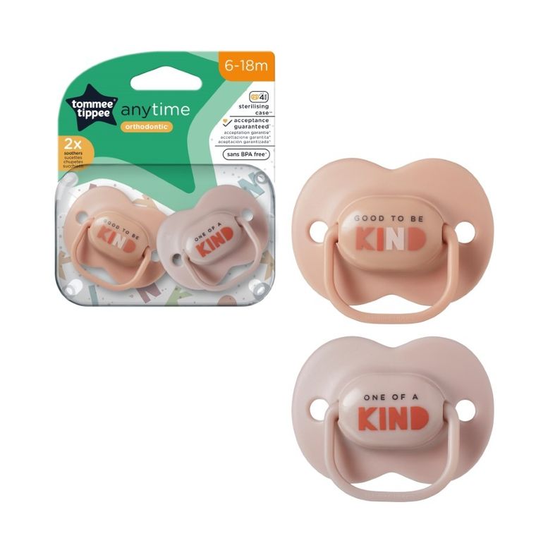 Tommee Tippee, Anytime, smoczek uspokajający, 6-18 m, 2 szt.