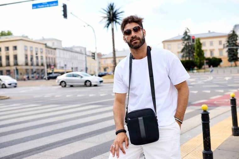 Torba listonoszka, czarna, Rovicky