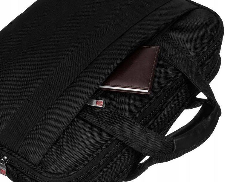 Torba na laptopa, czarna, 15", Peterson