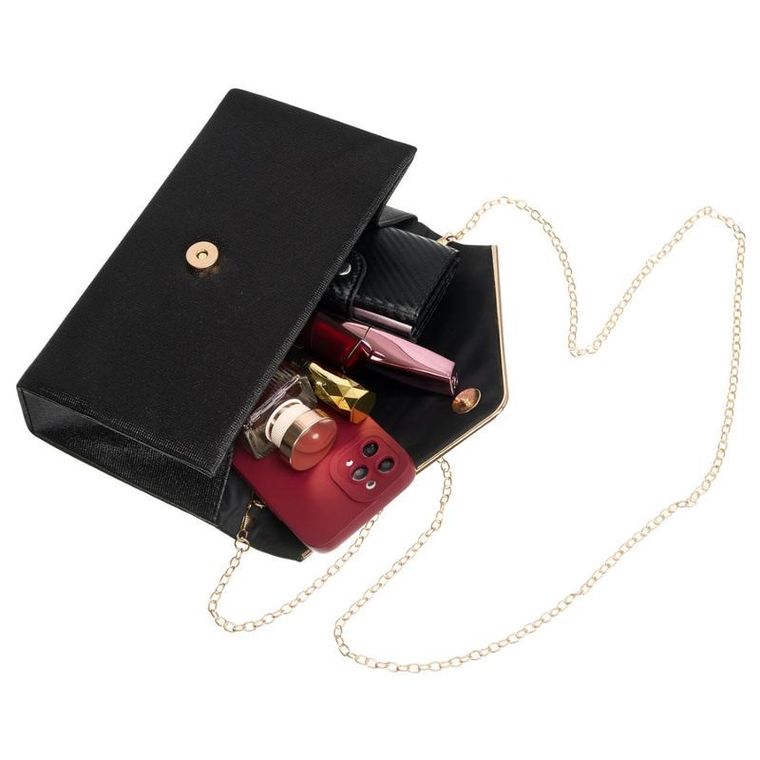 Torebka kopertówka, czarna, Rovicky