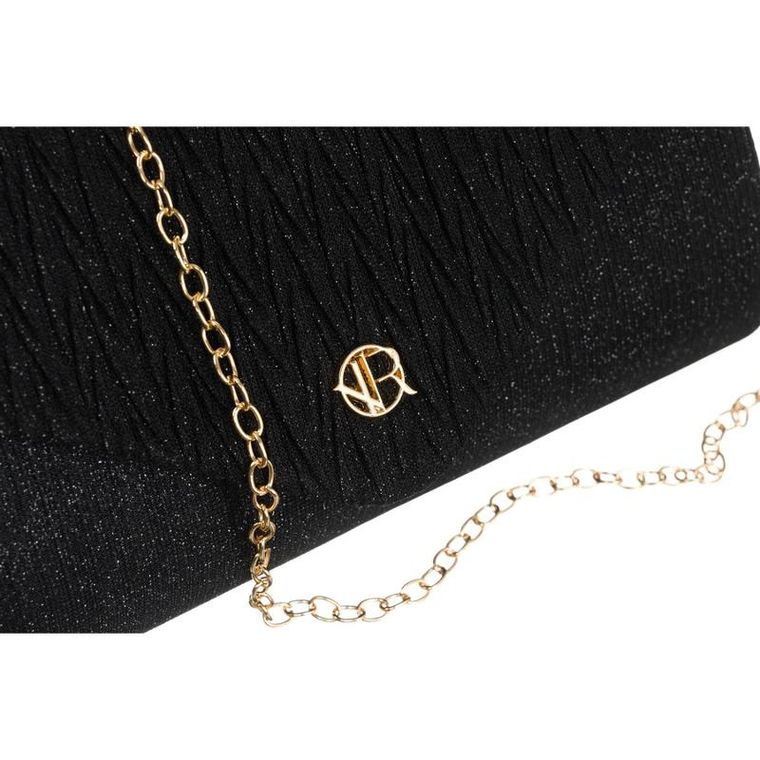 Torebka kopertówka, czarna, Rovicky