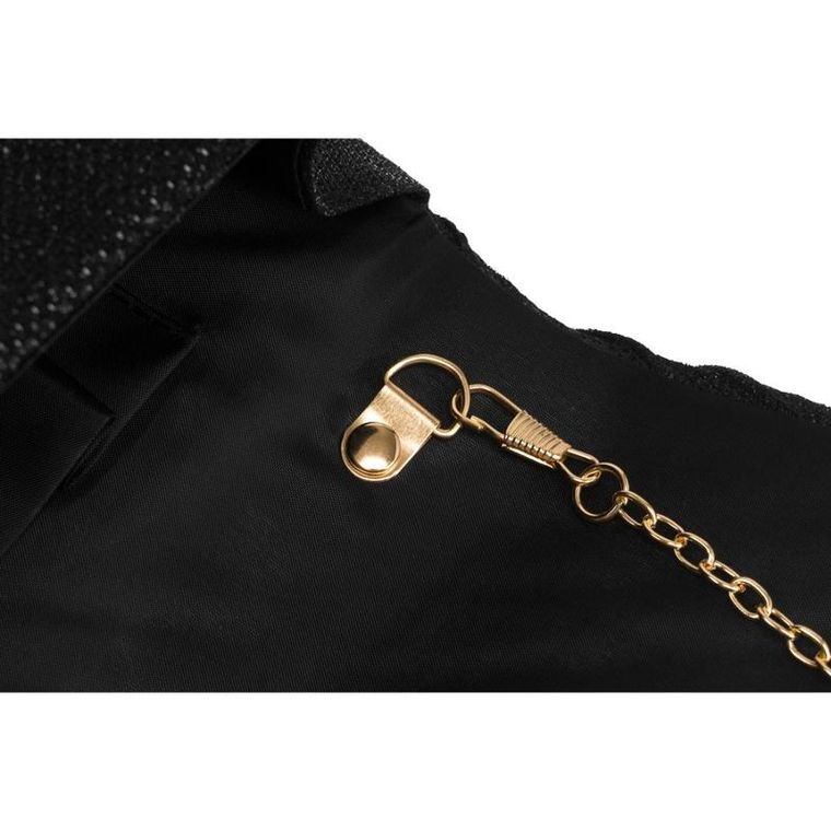 Torebka kopertówka, czarna, Rovicky