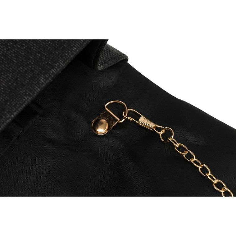 Torebka kopertówka, czarna, skóra ekologiczna, Petereson