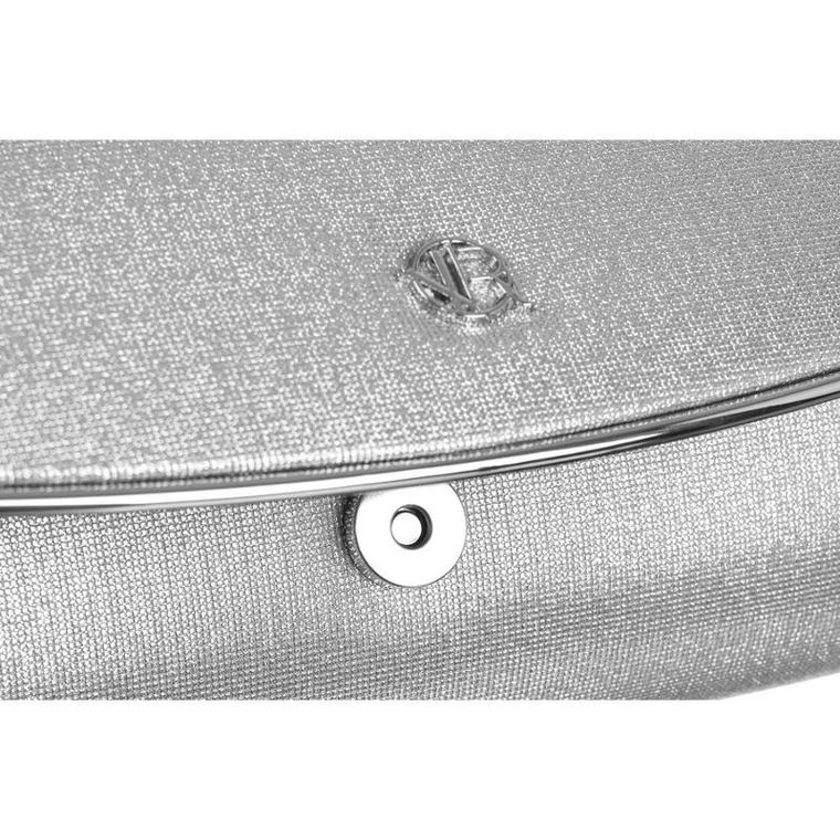 Torebka kopertówka, srebrna, Rovicky