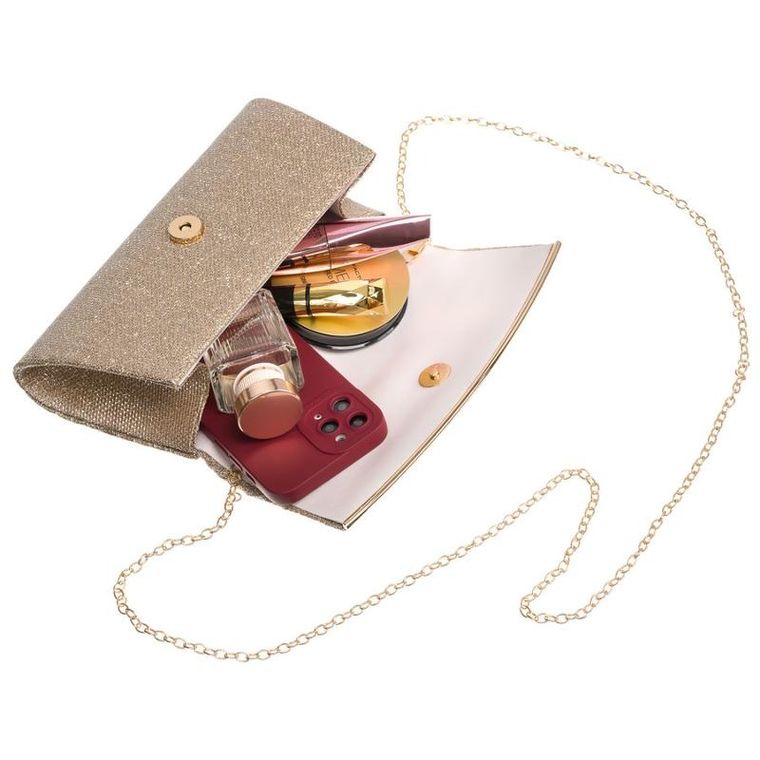 Torebka kopertówka, złota, Rovicky