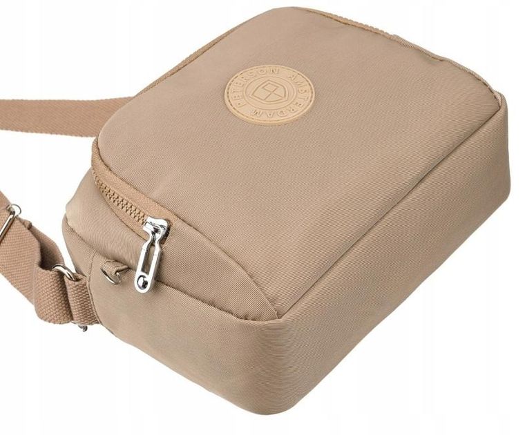 Torebka listonoszka, beżowa, Peterson