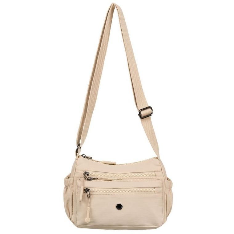 Torebka listonoszka, beżowa, Peterson