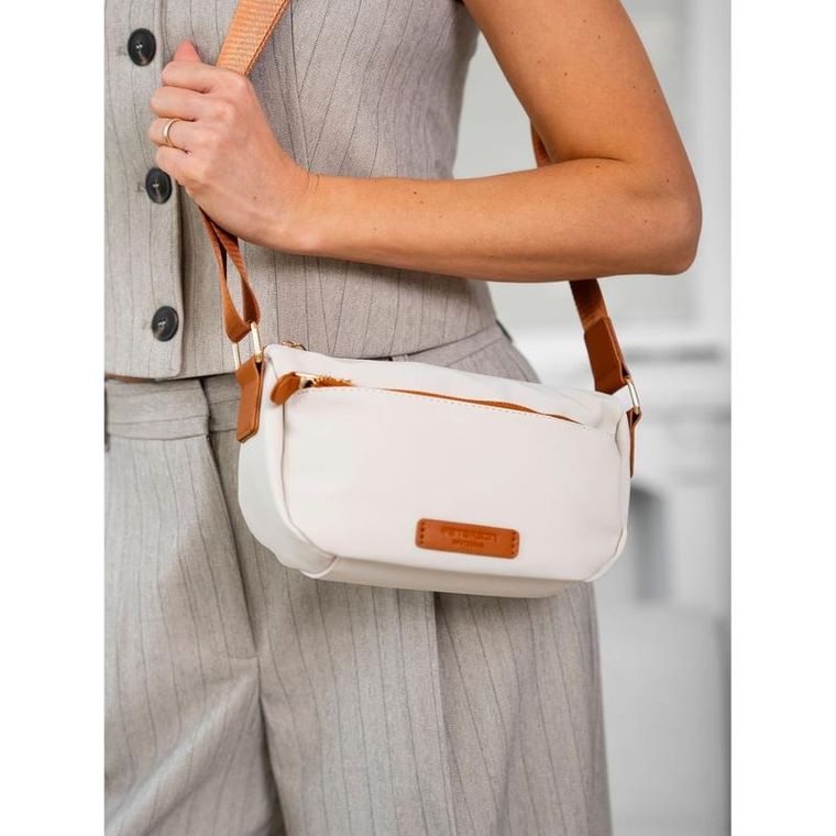 Torebka listonoszka, beżowa, Peterson