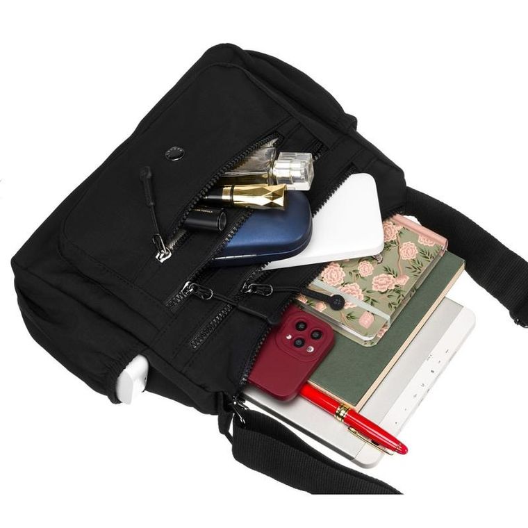 Torebka listonoszka, czarna, Peterson