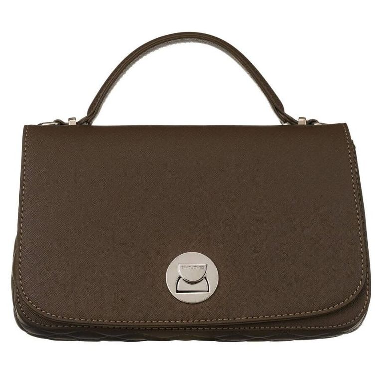 Torebka listonoszka, khaki, skóra ekologiczna, David Jones