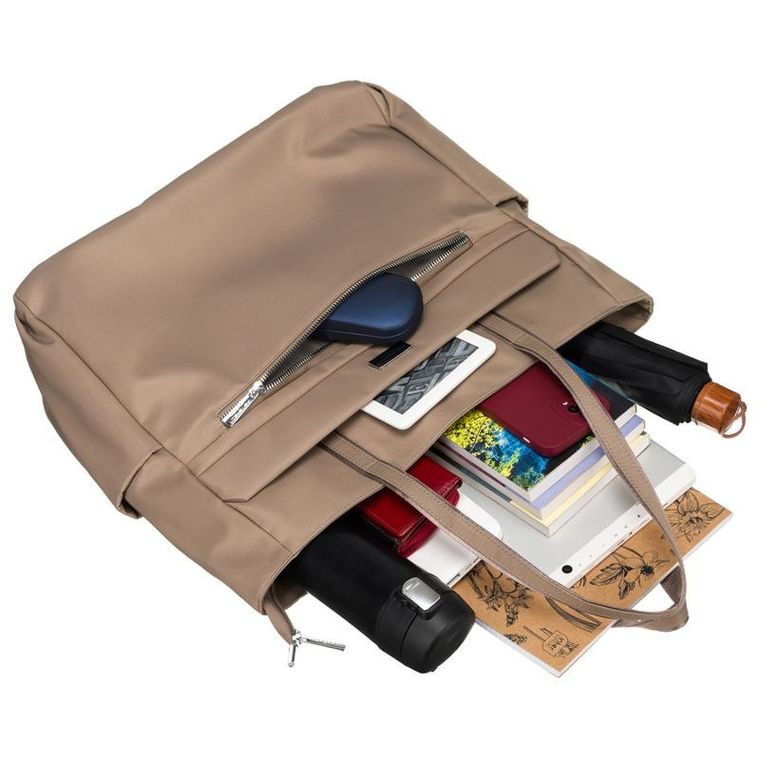 Torebka shopper, beżowa, Peterson