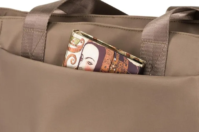 Torebka shopper, beżowa, Peterson