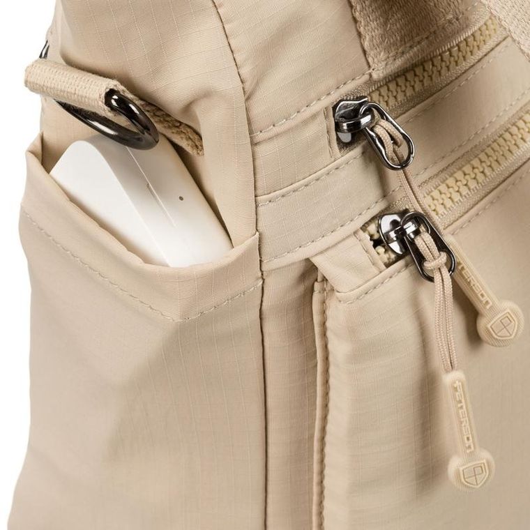 Torebka shopper, beżowa, Peterson