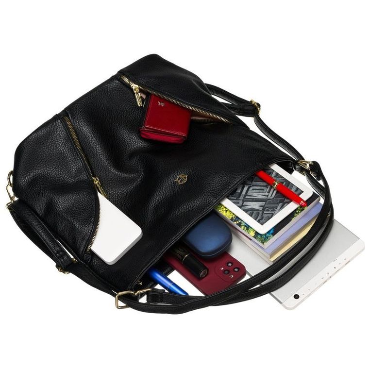 Torebka shopper, czarna, Rovicky