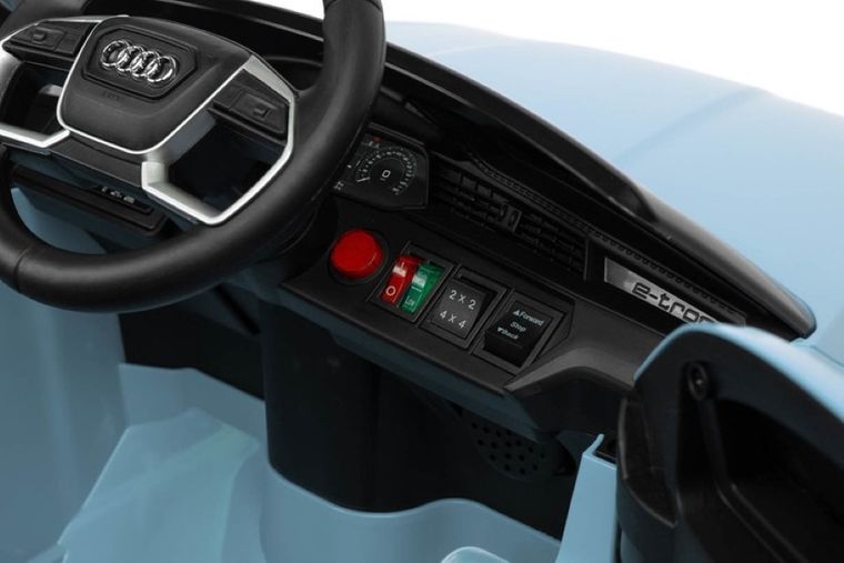 Toyz, samochód, Audi E-tron Sportback, pojazd na akumulator, niebieski