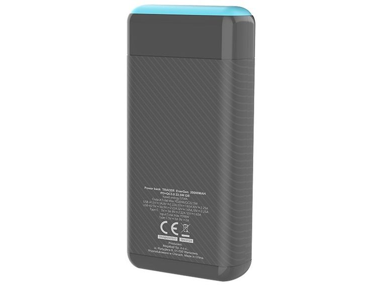 Tracer, powerbank, EnerGen, 20000mAh, PD+QC3.0 GB