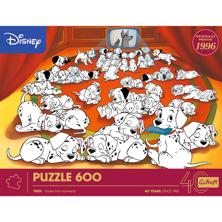 Trefl, 40-lecie, Disney, 101 Dalmatyńczyków, puzzle, 600 elementów