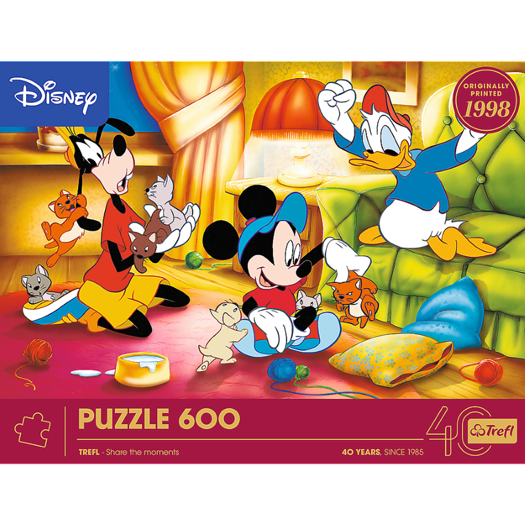 Trefl, 40-lecie, Disney, Myszka Miki i Przyjaciele, puzzle, 600 elementów