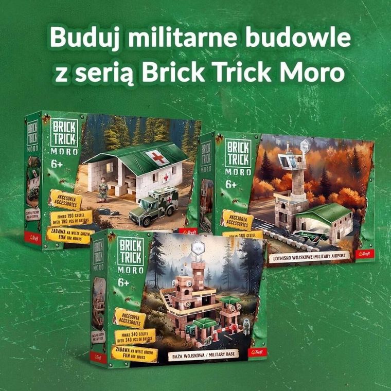 Trefl, Buduj z cegły, Moro, Baza wojskowa, zestaw kreatywny, 340 elementów
