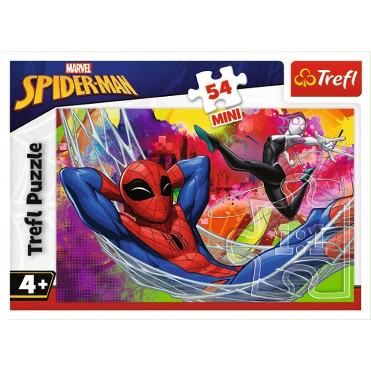 Trefl, Mini, Spider-Man, Zwinność i odwaga, puzzle, 54 elementy