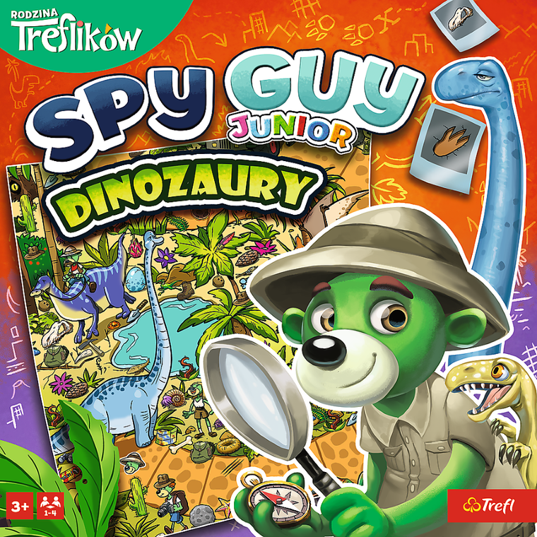 Trefl, Rodzina Treflików, Spy Guy Junior, Dinozaury, gra familijna