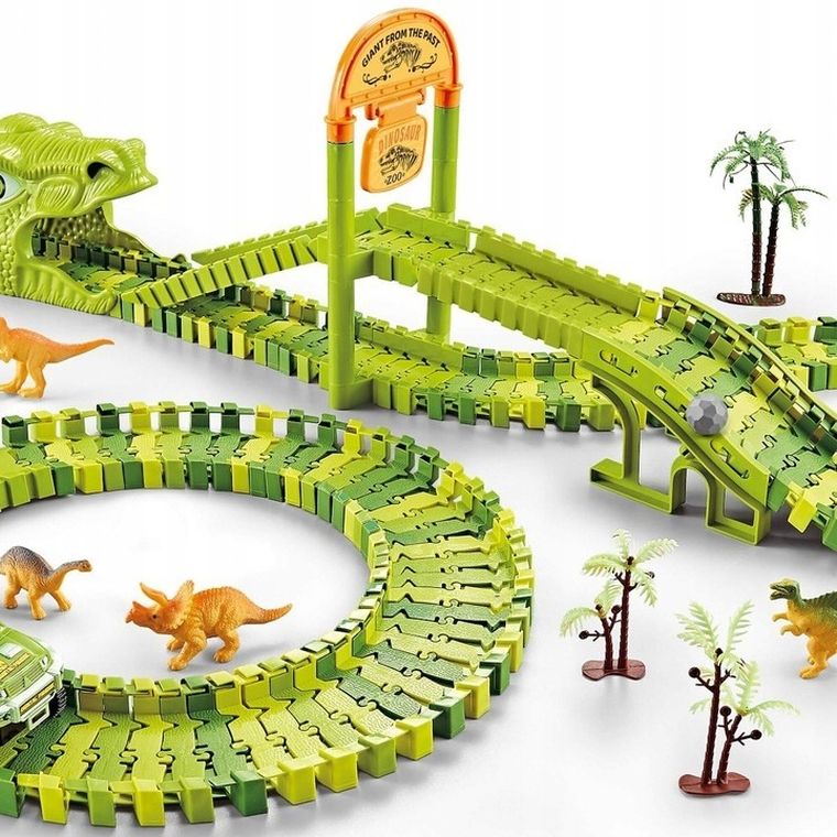 Trifox, Dinosaur Track, tor z pojazdem i figurkami, 168 elementów