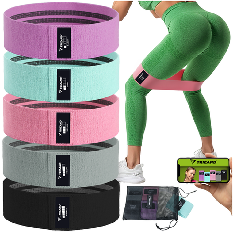 Trizand, zestaw gum do ćwiczeń, 5 szt., 25877