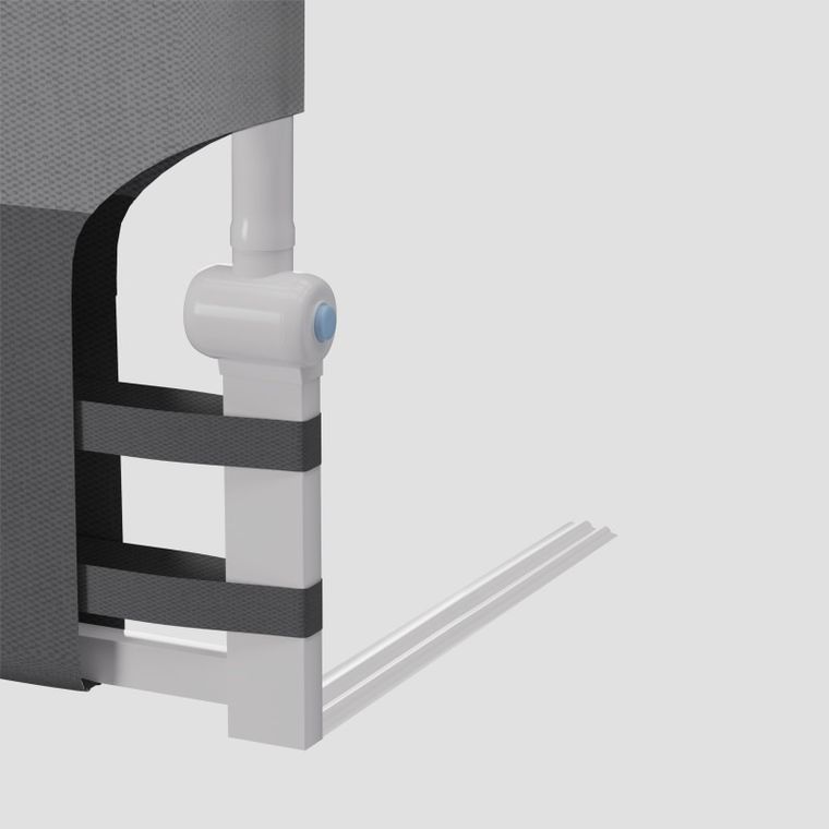 Tulano, Cover 30, barierka ochronna na łóżko, grey, 200 cm