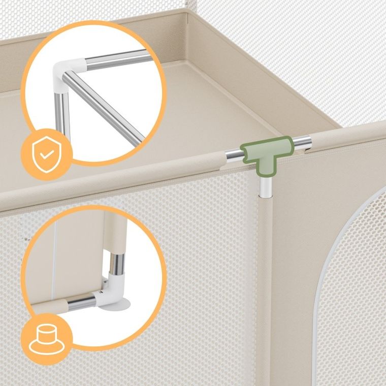 Tulano, Cozy 25, kojec dziecięcy, beige, 150 cm