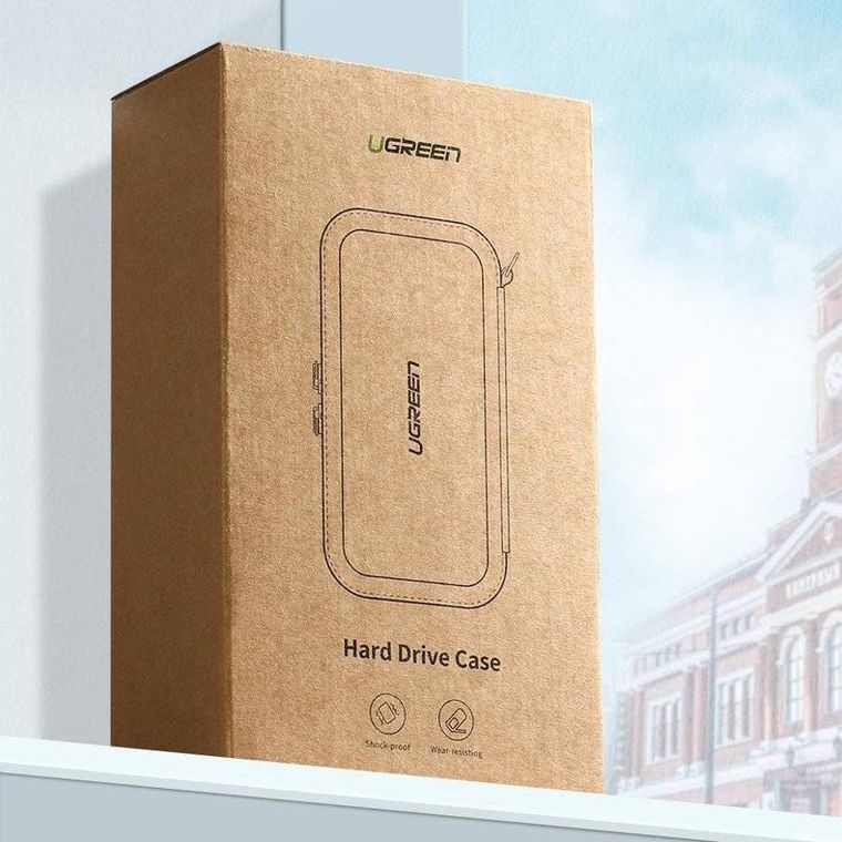 Ugreen, etui na dysk twardy HDD i akcesoria, czarny, 16,5-9,5-4,5 cm