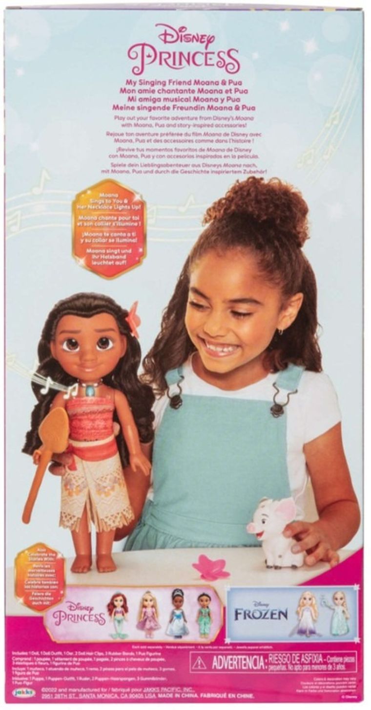 Vaiana, Moana, lalka interaktywna, 35 cm, zestaw z akcesoriami