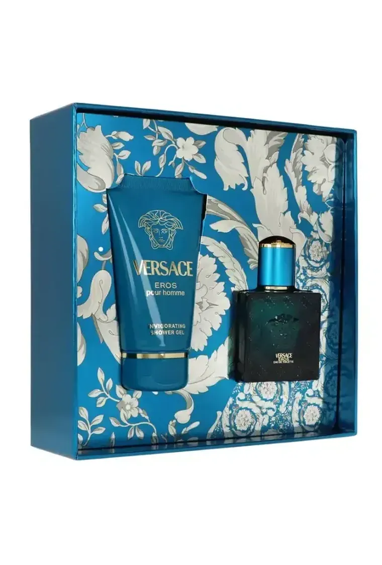 Versace, Eros Pour Homme, zestaw: woda toaletowa, 30 ml + żel pod prysznic, 50 ml