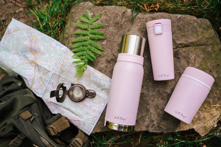 Vialli Design, Fuori, kubek termiczny, różowy, 400 ml