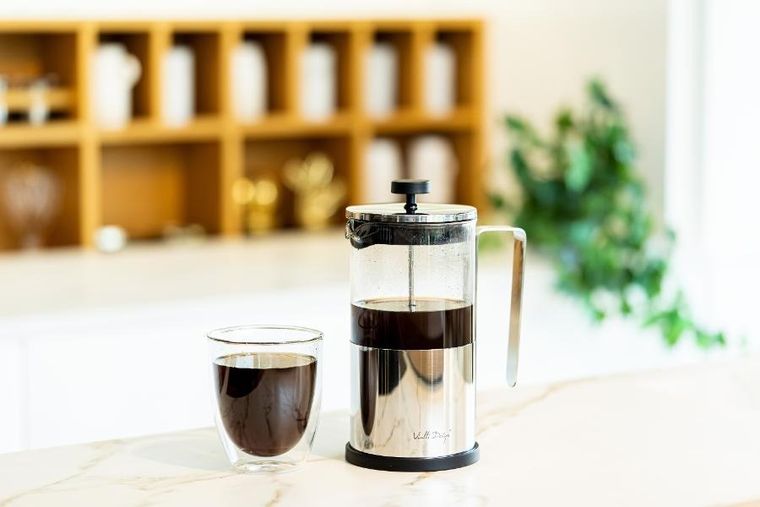 Vialli Design, zaparzacz do kawy i herbaty, 1000 ml, Diamante srebrny