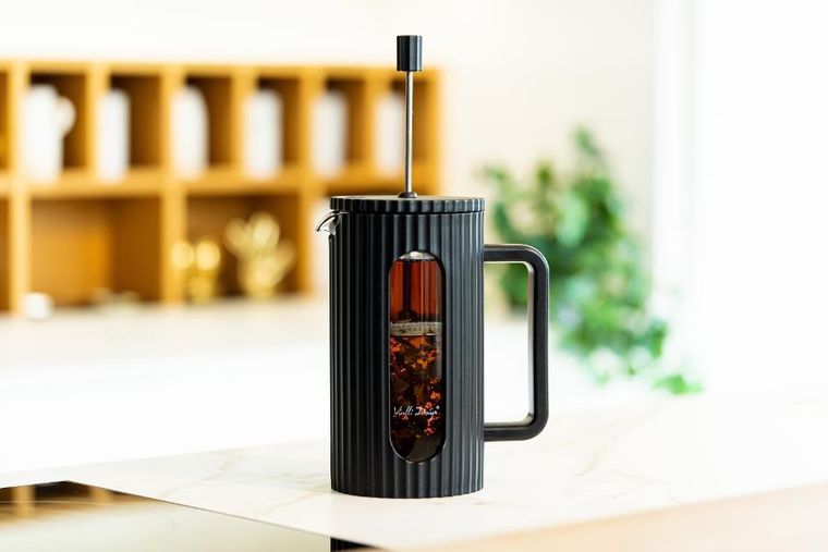 Vialli Design, zaparzacz do kawy i herbaty, 1000 ml, Livio czarny