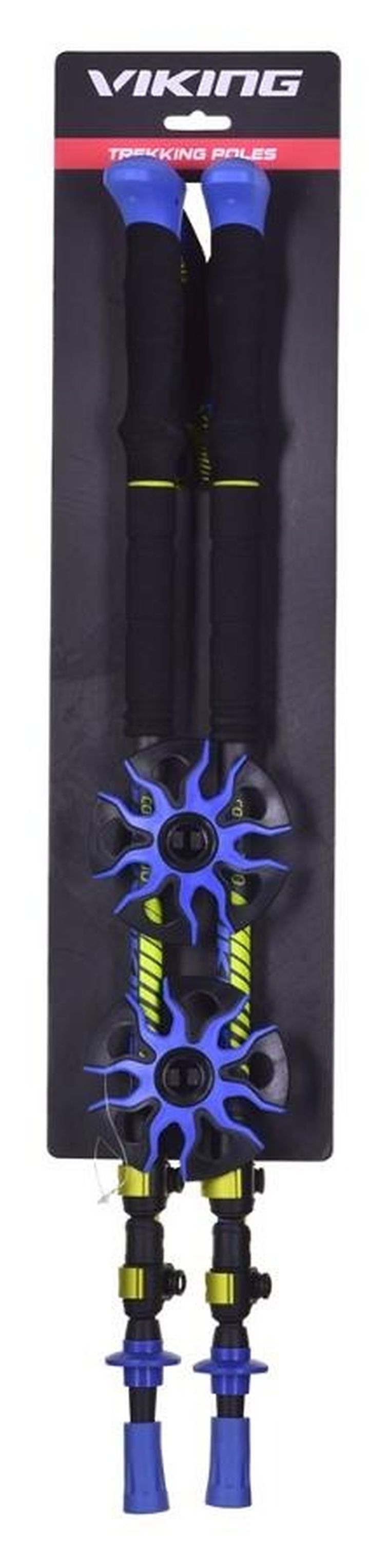 Viking, Carbo Lite, kije trekingowe, czarno-limonkowe