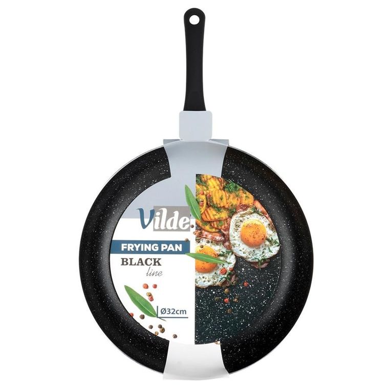 Vilde, Black Line, patelnia granitowa, 32 cm
