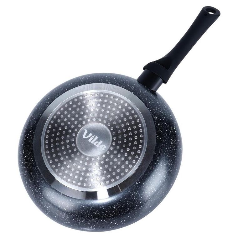 Vilde, Black Line, zestaw patelni granitowy, 20/24/28 cm, 3 szt.