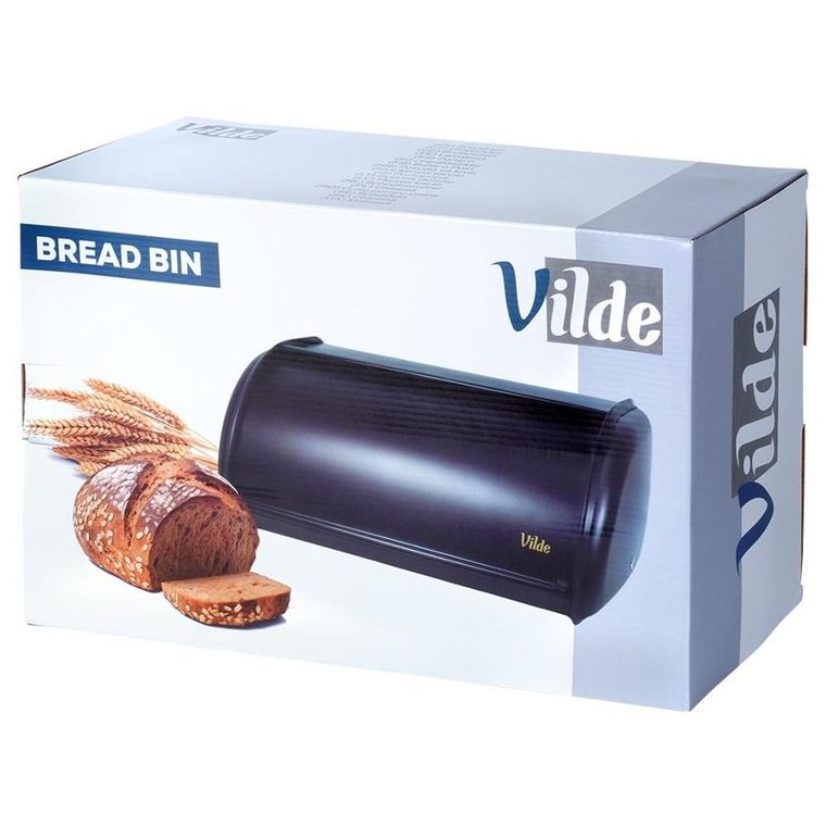 Vilde, chlebak stalowy, czarny, 36-23-14,5 cm