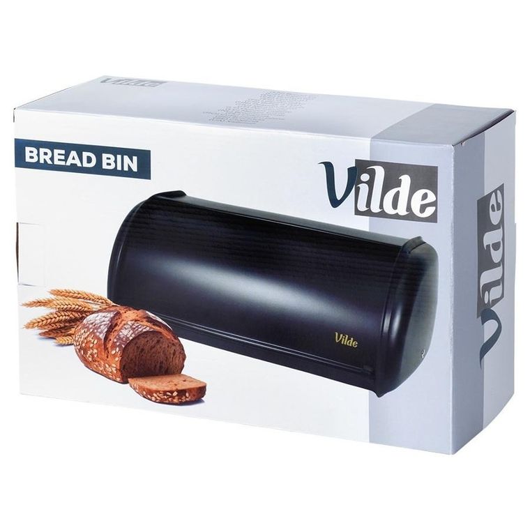 Vilde, chlebak stalowy, czarny, 43-27,5-18,5 cm