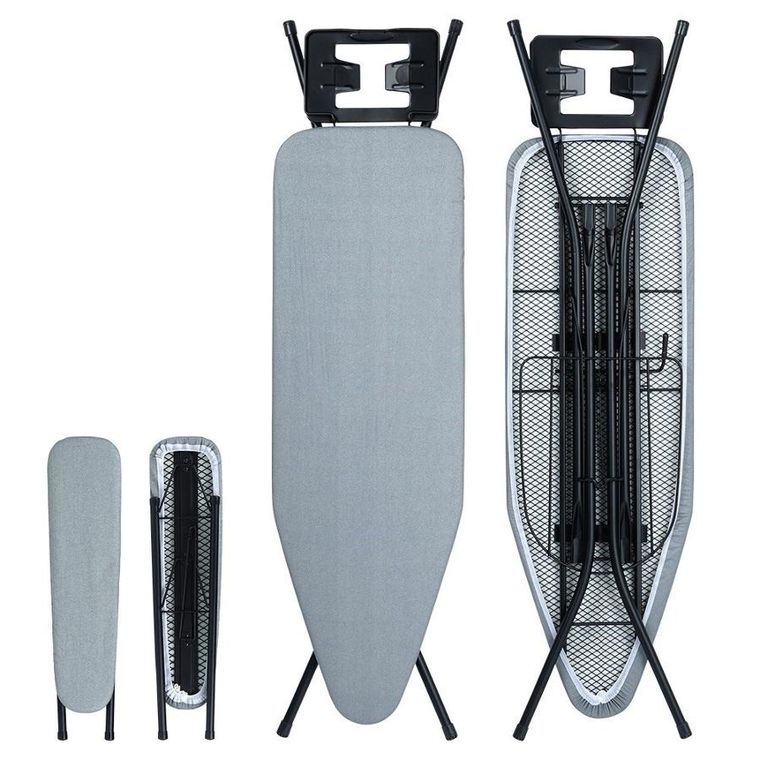 Vilde, deska do prasowania z rękawnikiem, szara, 140-39-92 cm