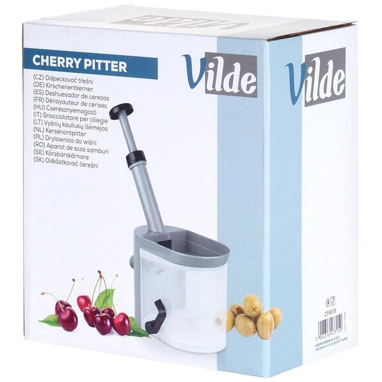 Vilde, drylownica do wiśni i oliwek z przyssawką